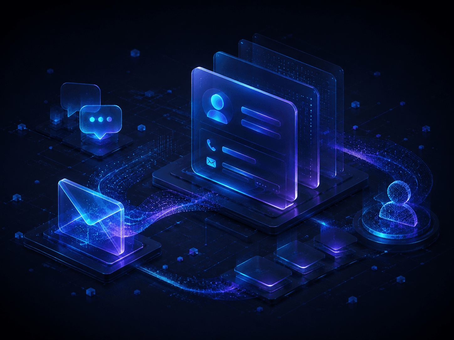 Abstraktes Motiv für digitale Kommunikation
